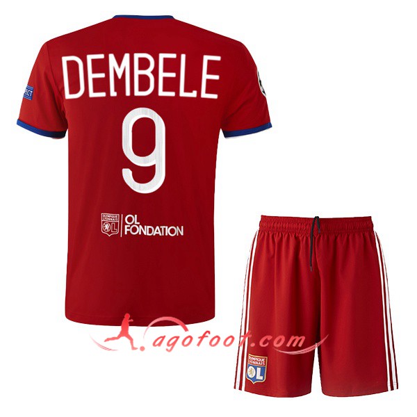 Ensemble Maillots Foot Lyon OL (DEMBELE 9) Enfant Third 19/20