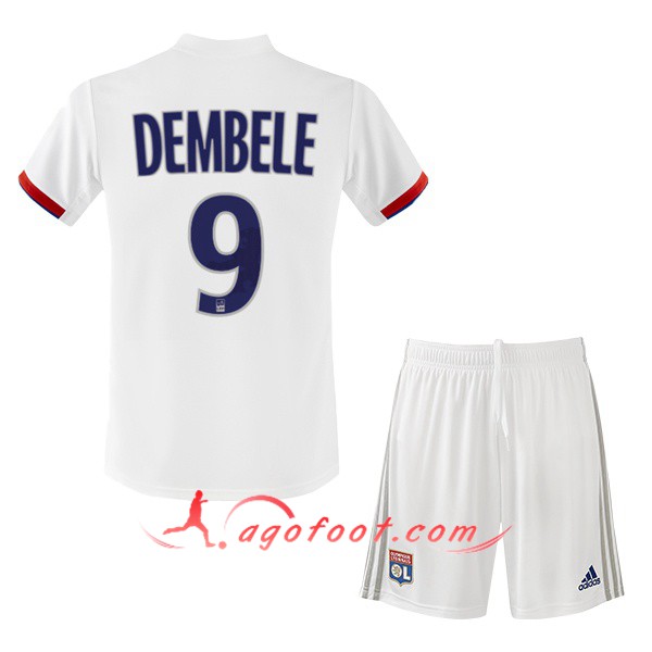 Ensemble Maillots Foot Lyon OL (DEMBELE 9) Enfant Domicile 19/20