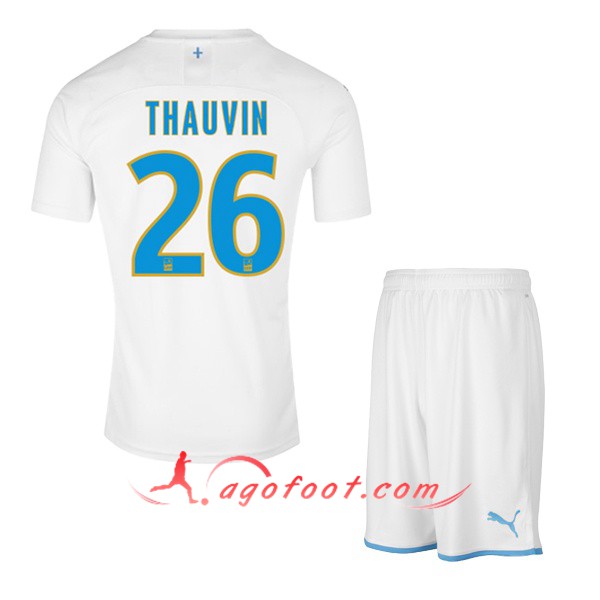 Ensemble Maillots Foot Marseille OM (THAUVIN 26) Enfant Domicile 19/20