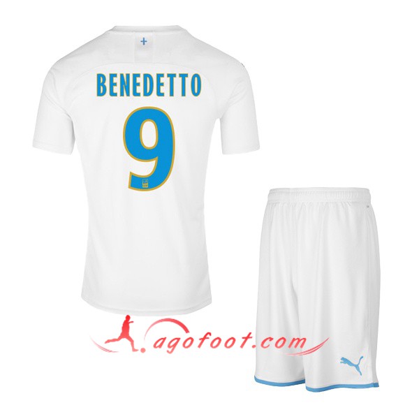 Ensemble Maillots Foot Marseille OM (BENEDETTO 9) Enfant Domicile 19/20