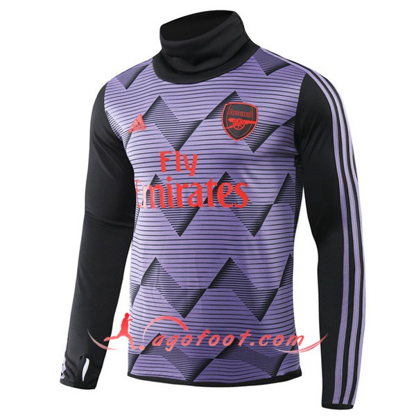 Nouveau Training Sweatshirt Arsenal Pourpre Col haut 19/20