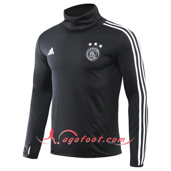 Nouveau Training Sweatshirt AFC Ajax Noir Col haut 19/20