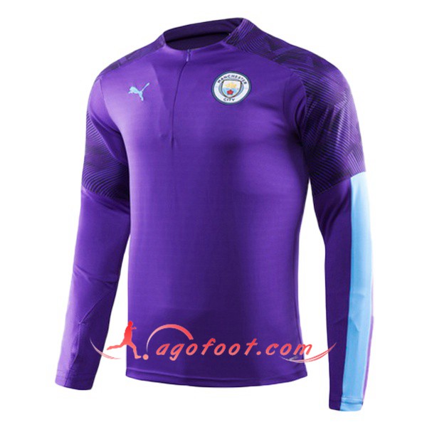 Nouveau Training Sweatshirt Manchester City Pourpre 19/20