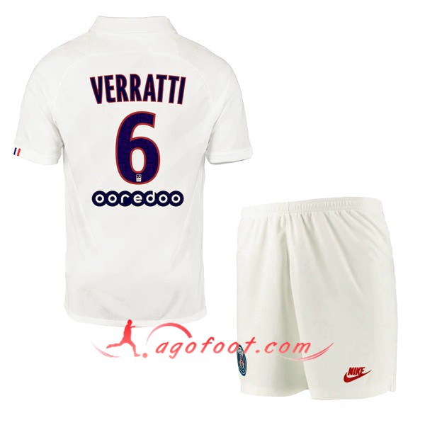 Ensemble Maillots Foot PSG (VERRATTI 6) Enfant Third 19/20