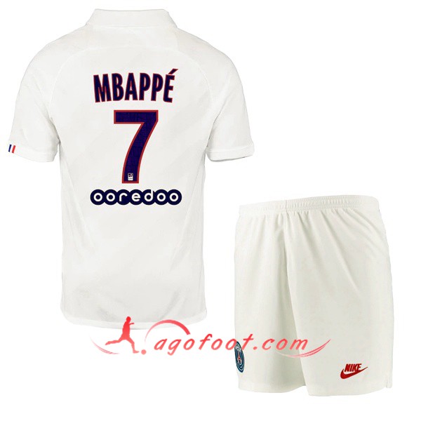 Ensemble Maillots Foot PSG (MBAPPE 7) Enfant Third 19/20