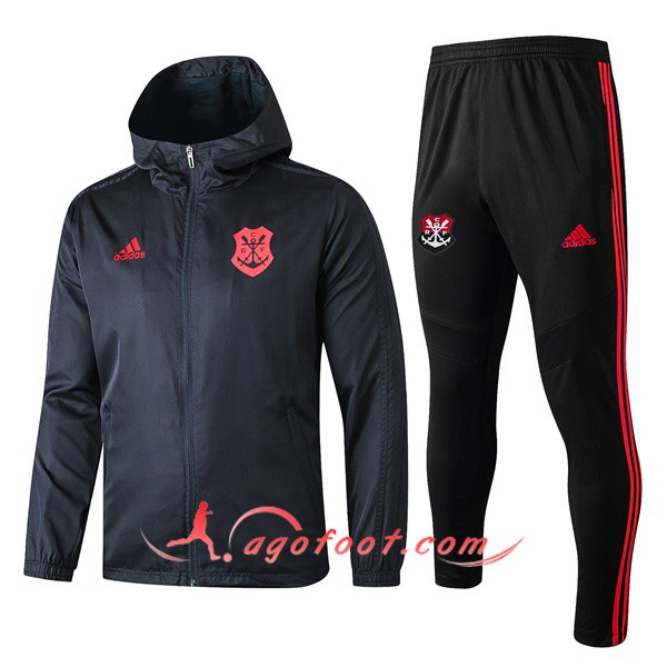 Ensemble Coupe-Vent Survetement Foot Flamengo Noir 19/20