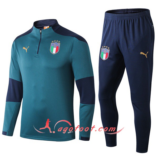 Ensemble Survetement de Foot Italie Vert 19/20