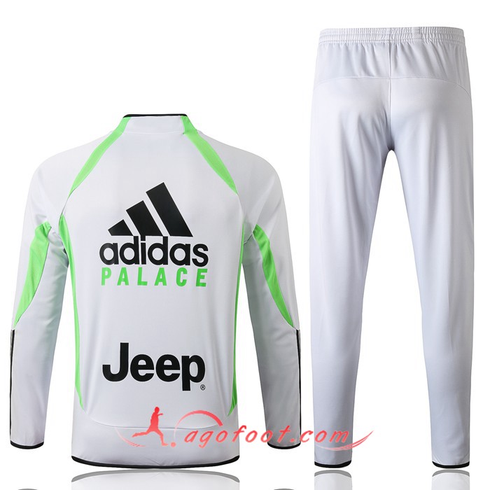 Nouveaux Ensemble Survetement de Foot - Veste Juventus Blanc 19 20