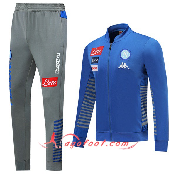 Ensemble Survetement de Foot - Veste SSC Naples Bleu 19/20
