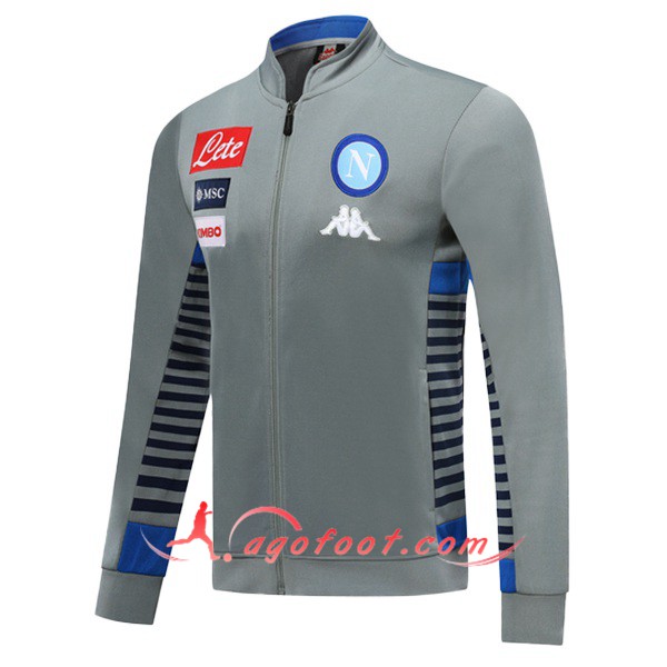 Nouveau Veste Foot SSC Naples Gris 19/20