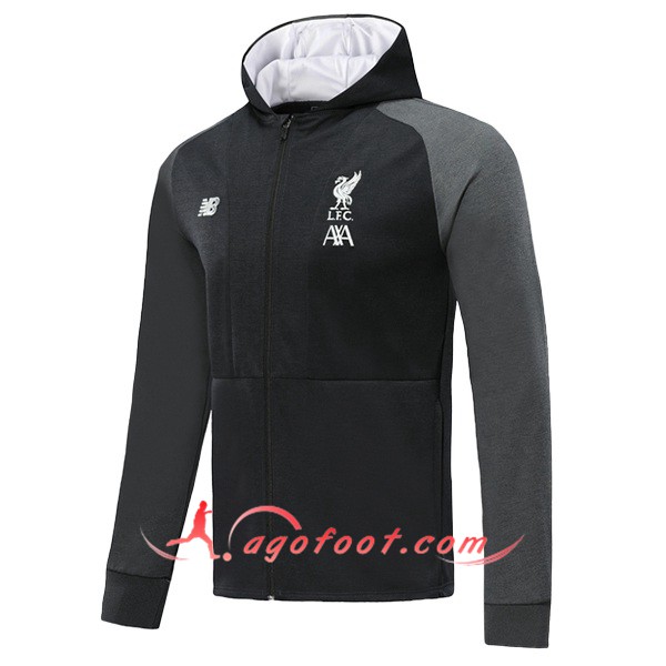 Nouveau Veste A Capuche FC Liverpool Noir 19/20