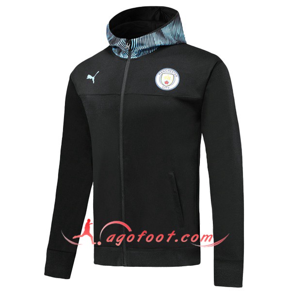 Nouveau Veste A Capuche Manchester City Noir 19/20