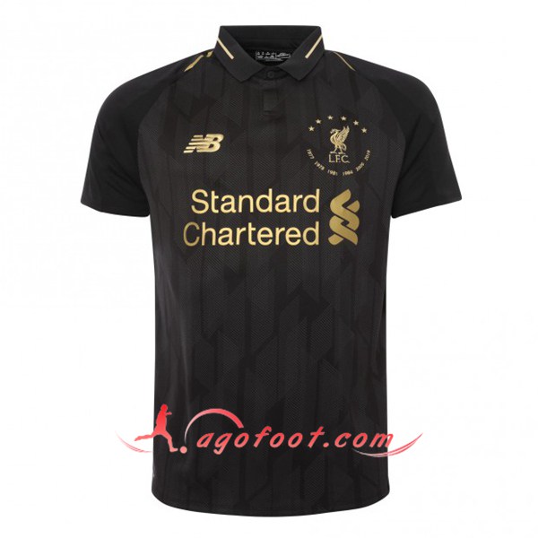 Maillot Foot FC Liverpool Edition Commemorative de 6 Championnats - Noir