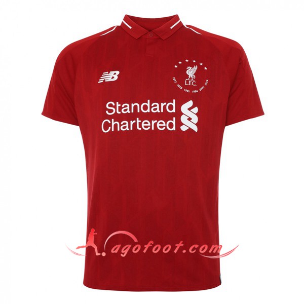 Maillot Foot FC Liverpool Edition Commemorative de 6 Championnats - Rouge