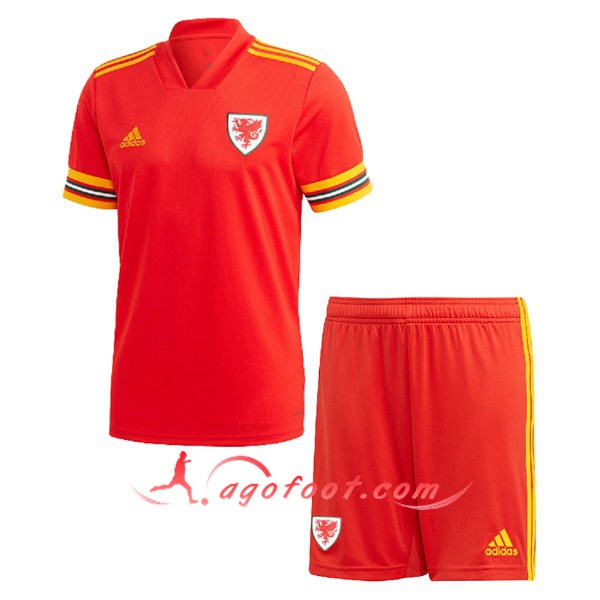 Maillot Foot Pays de Galles Enfants Domicile Personnalisé Floqué 20/21