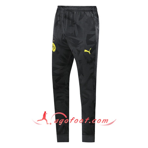 Nouveau Training Pantalon Dortmund BVB Noir Ondulation 19/20