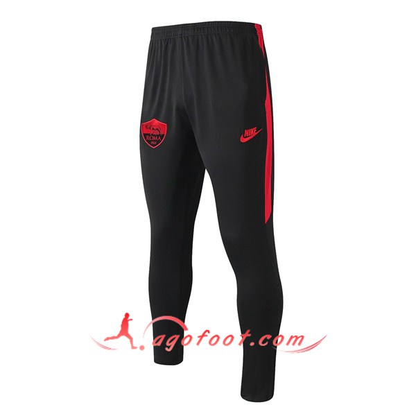 Nouveau Training Pantalon AS Roma Noir Rouge 19/20