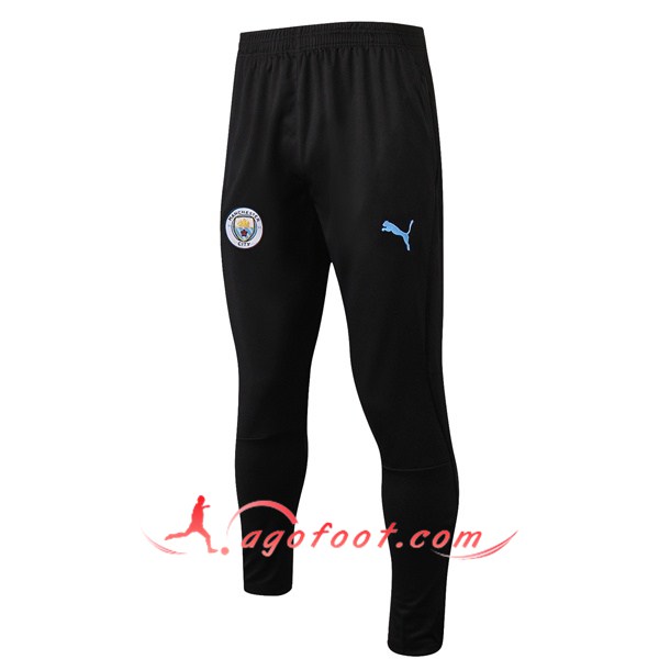 Nouveau Training Pantalon Manchester City Noir Bleu LOGO 19/20