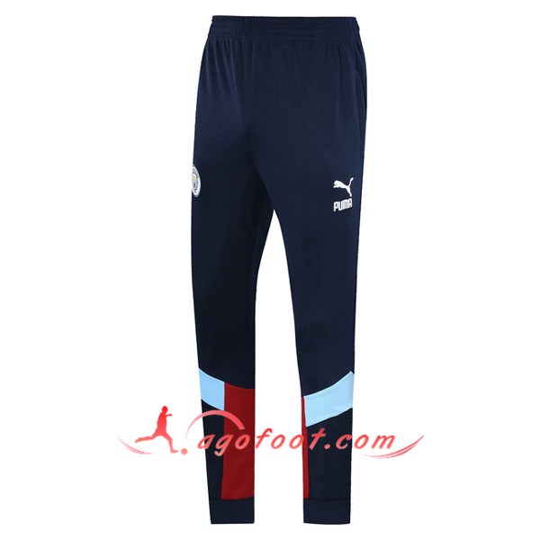 Nouveau Training Pantalon Manchester City Bleu Saphir Rouge 19/20