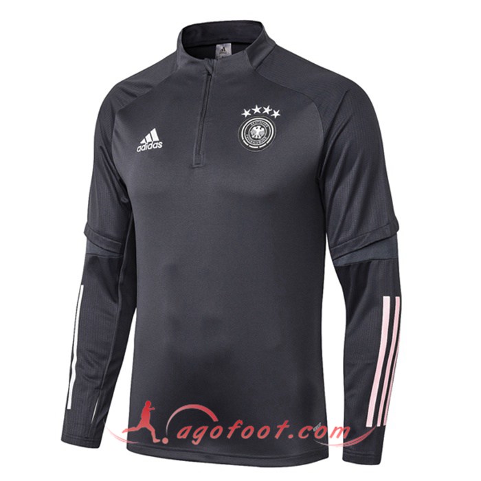 Nouveaux Ensemble Survetement de Foot Allemagne Gris Fonce 19 20