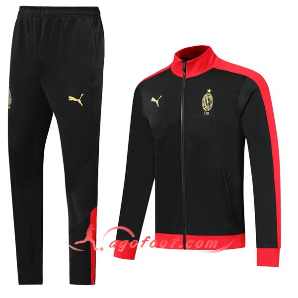 Ensemble Survetement de Foot - Veste AC Milan Edition 120e Anniversaire Noir 19/20