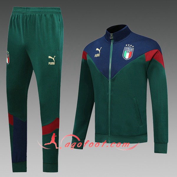 Nouveau Survetement Foot - Veste Italie Enfant Vert 19/20