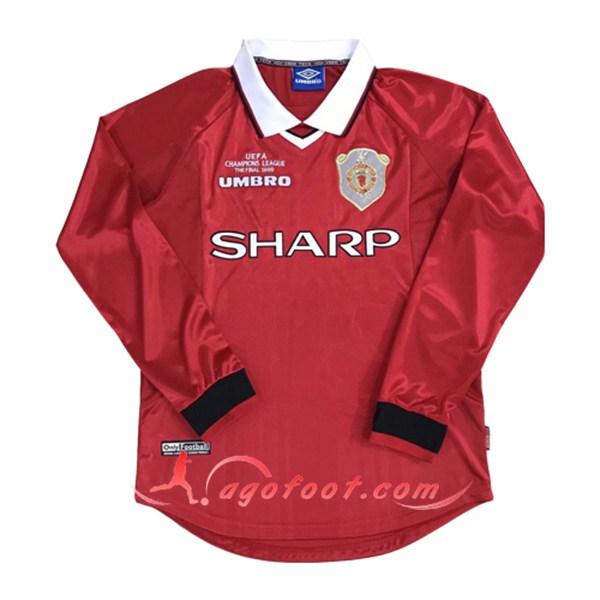 Maillot Retro Manchester United Manches longues Domicile 1999/2000