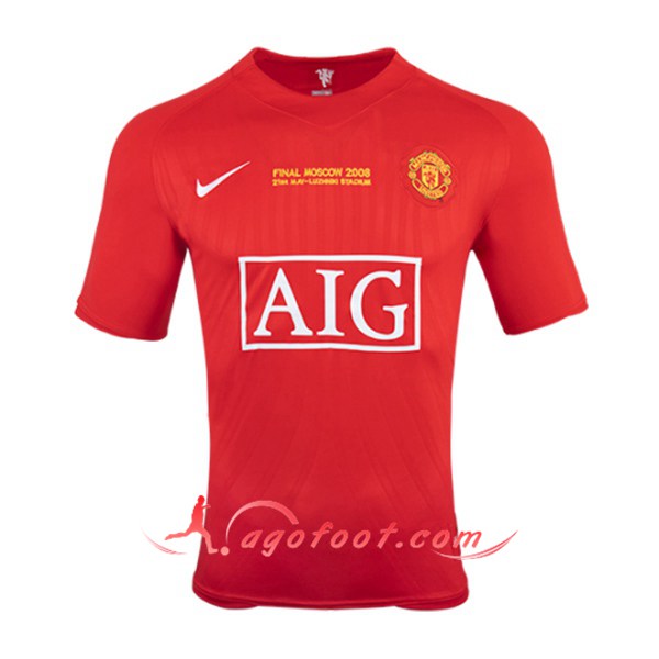 Maillot Retro Manchester United Champion Domicile 2007/2008