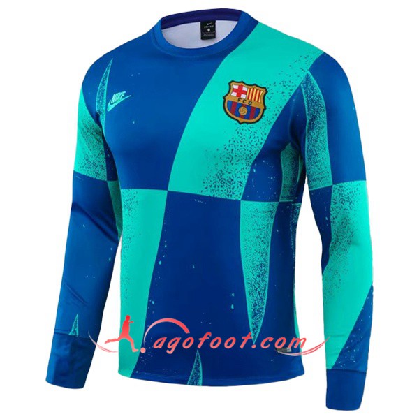 Nouveau Training Sweatshirt FC Barcelone Bleu Vert 19/20