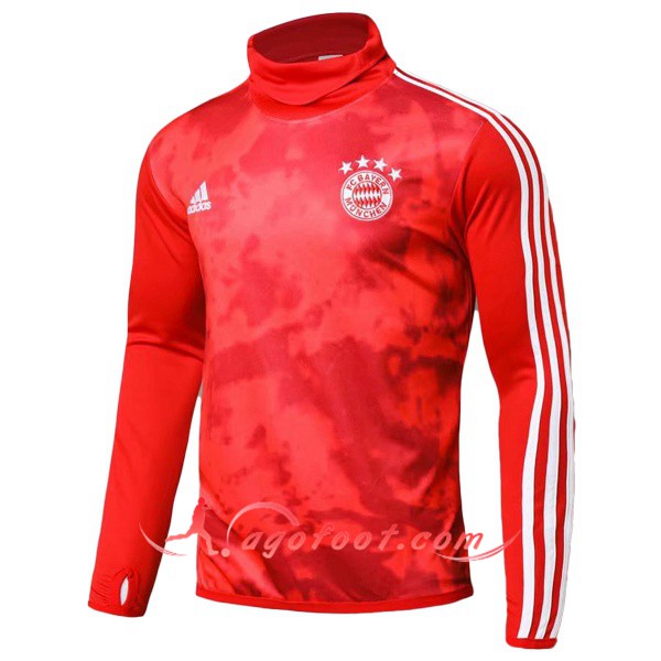 Nouveau Training Sweatshirt Bayern Munich Rouge Col haut 19/20
