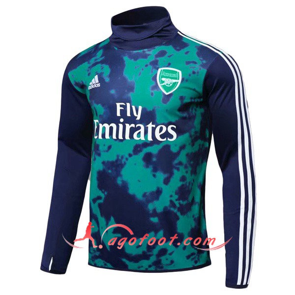 Nouveau Training Sweatshirt Arsenal Vert Fonce Col haut 19/20