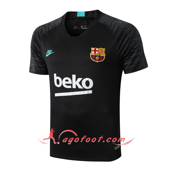 Training T-Shirts FC Barcelone Noir Vert 19/20