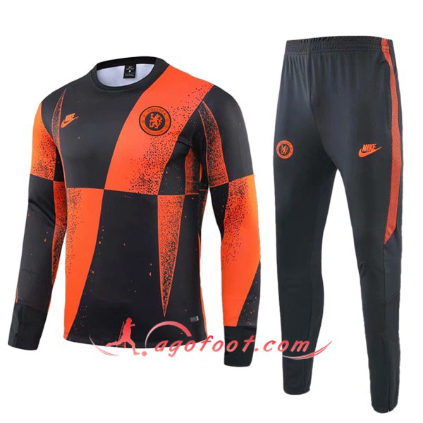 Ensemble Survetement de Foot FC Chelsea Bleu 19/20