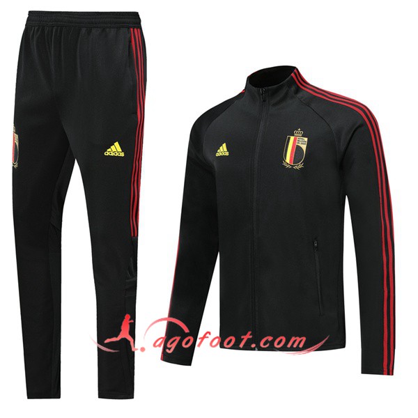 Ensemble Survetement de Foot - Veste Belgique Noir 19/20