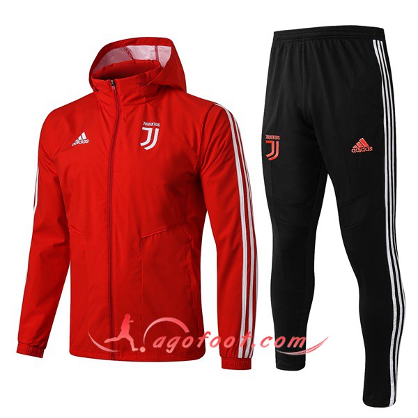Ensemble Coupe-Vent Survetement Foot Juventus Rouge 19/20