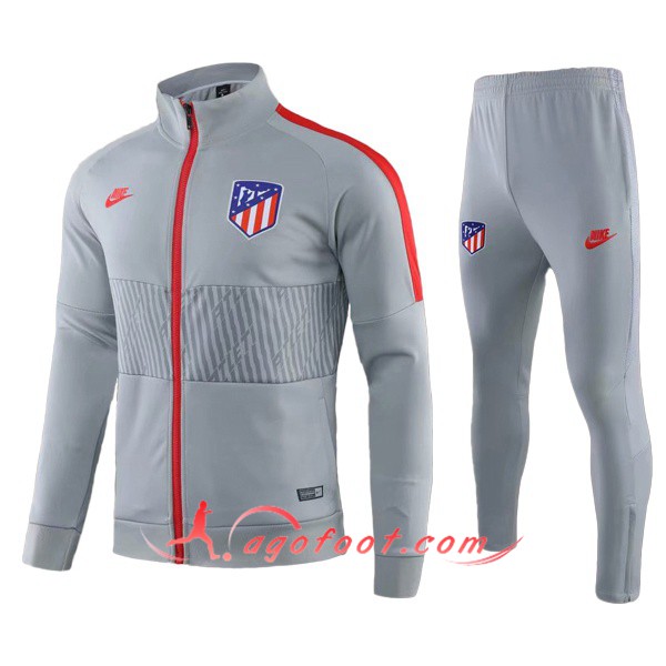 Ensemble Survetement de Foot - Veste Atletico Madrid Gris 19/20