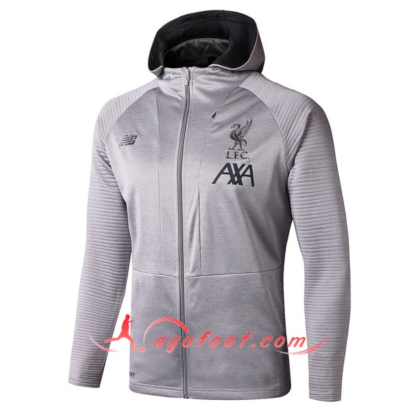 Nouveau Veste A Capuche FC Liverpool Gris 19/20