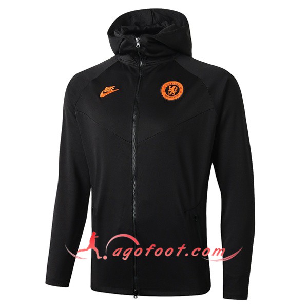 Nouveau Veste A Capuche FC Chelsea Gris Fonce 19/20