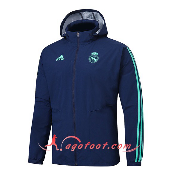Nouveau Coupe-Vent Real Madrid Bleu Saphir 19/20