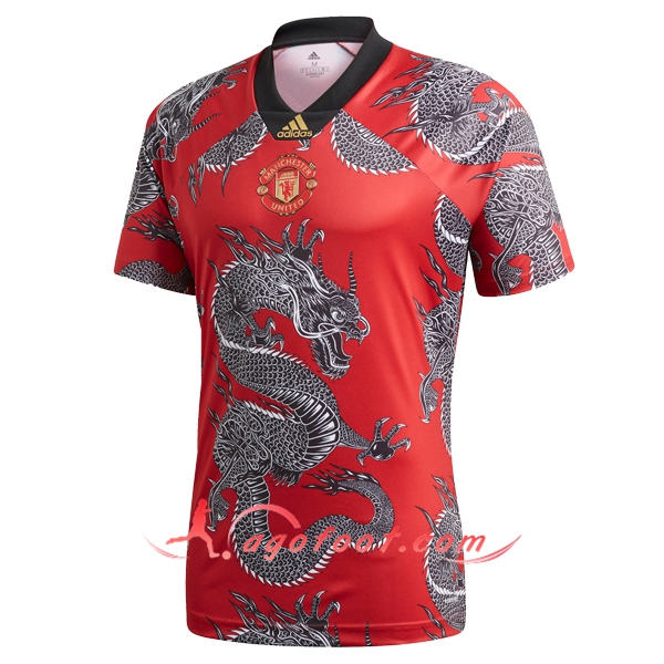 Maillot Foot Manchester United Dragon de Chine Rouge Floqué 19/20