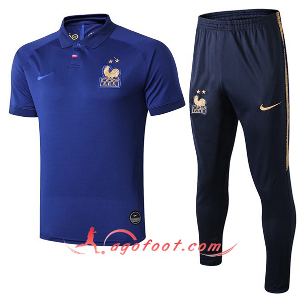Ensemble Polo France + Pantalon Bleu 19/20