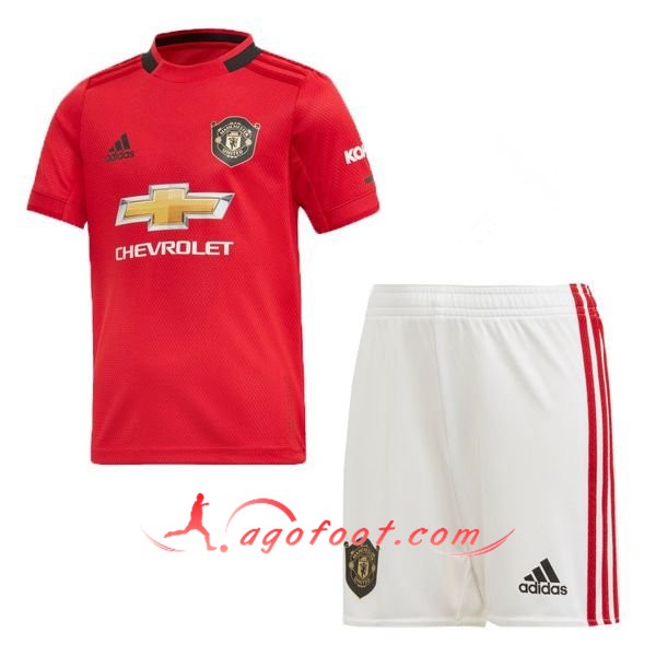 Ensemble Maillot Foot Manchester United Enfants Domicile Personnalisé Floqué 19/20