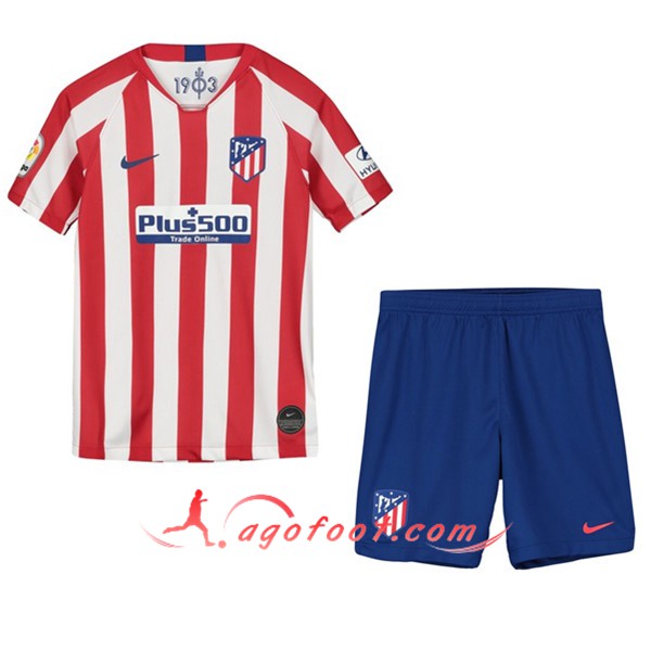 Ensemble Maillot Foot Atletico Madrid Enfants Domicile Personnalisé Floqué 19/20