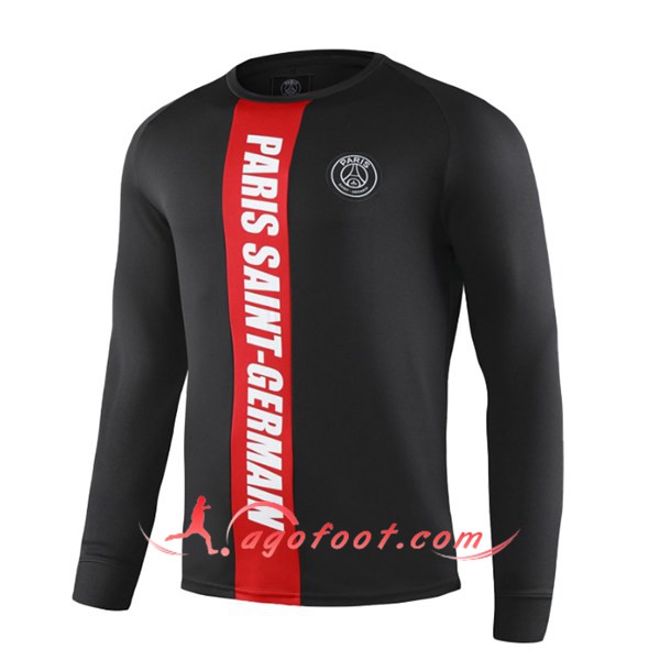 Training T-Shirts PSG Noir Rouge Manche longue 19/20