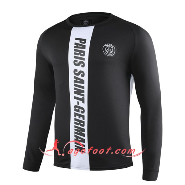 Training T-Shirts PSG Noir Blanc Manche longue 19/20