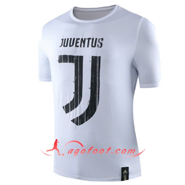 Training T-Shirts Juventus Blanc Noir 19/20