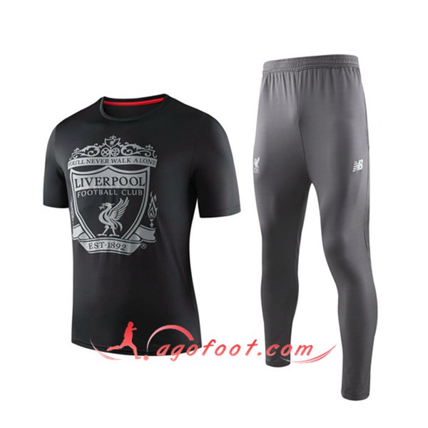 Training T-Shirts Liverpool + Pantalon Noir 19/20