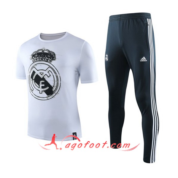 Training T-Shirts Real Madrid + Pantalon Blanc 19/20