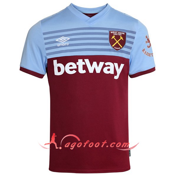 Maillot Foot West Ham Domicile Personnalisé Floqué 19/20