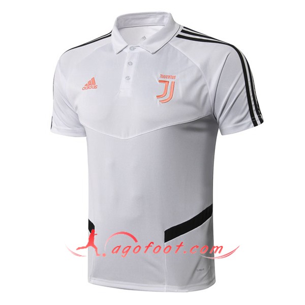 Polo Foot Juventus Blanc Noir 19/20